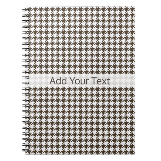 Carnet Houndstooth de Brown Combination par Shirley Taylo (Devant)