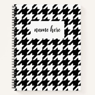 Carnet Houndstooth étendu et personnalisé
