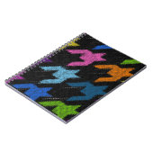 Carnet Houndstooth : imitation de toile brute. (Côté gauche)