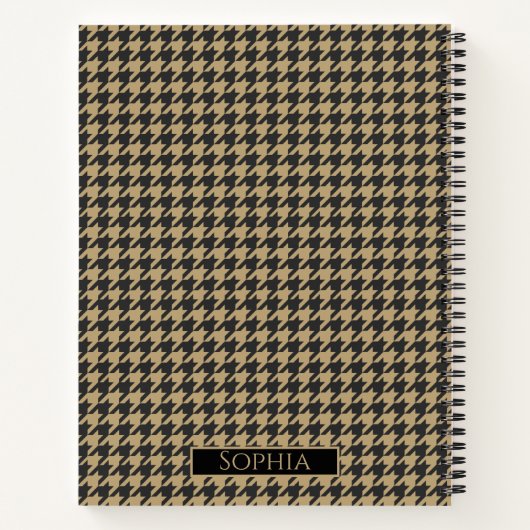 Carnet Houndstooth Motif-Pale Taupe- (Dos)