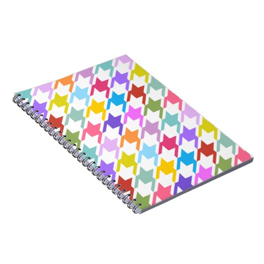 Carnet Houndstooth Multicolor+White Big Motif (Côté Droit)