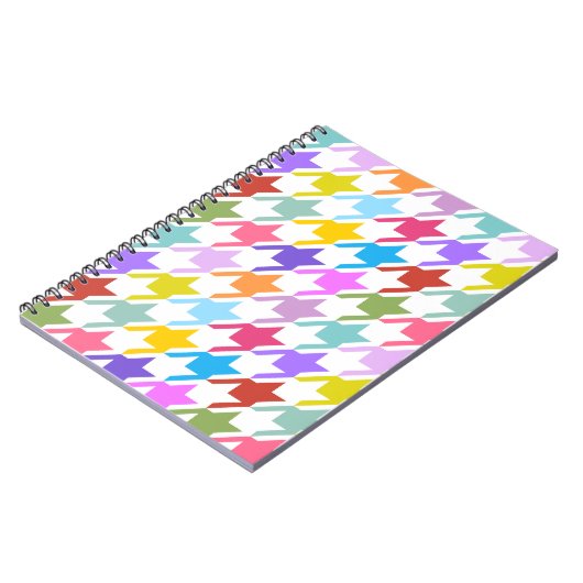 Carnet Houndstooth Multicolor+White Big Motif (Côté gauche)