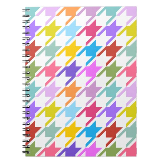 Carnet Houndstooth Multicolor+White Big Motif (Devant)