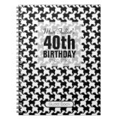 Carnet Houndstooth Tesselation Chien 40e anniversaire Inv (Devant)