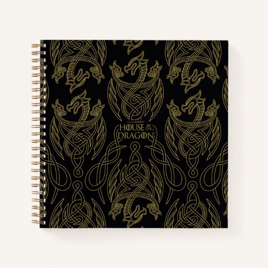 Carnet HOUSE OF THE DRAGON | Gold Filigree Dragon Pattern (Devant)