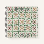 Carnet Housse de couette en rose et vert (Devant)