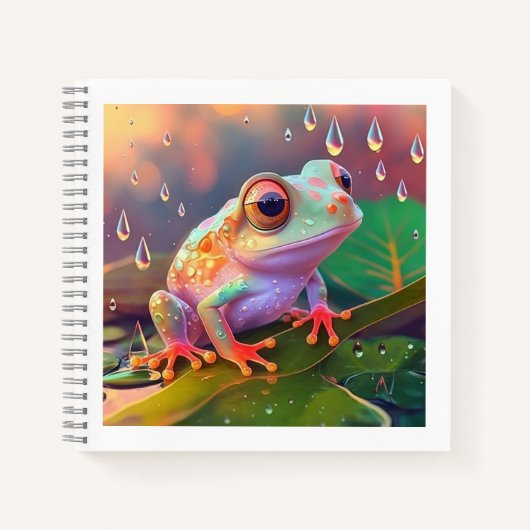 Carnet Housse de pluie grenouille  (Devant)