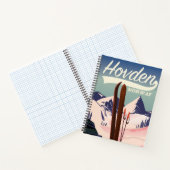 Carnet Hovden Norvège poster de voyage de ski. (Intérieur)
