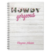 Carnet Howdy Gorgeous Country Western Chic Floral (Devant)