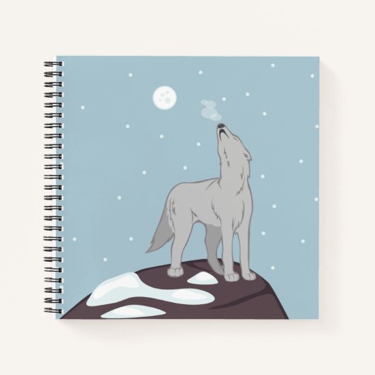 Carnet Howling Arctic Wolf (Devant)