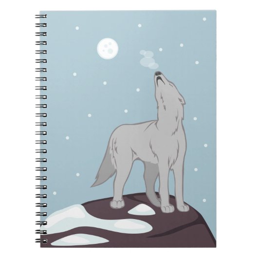 Carnet Howling Arctic Wolf (Devant)