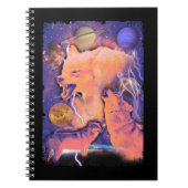 Carnet Howling Cosmic Wolves Moon Space Wolf (Devant)