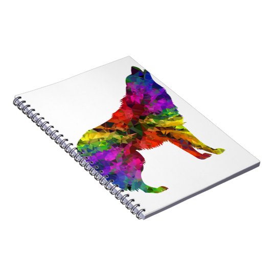 Carnet howling wolf rainbow (Côté Droit)