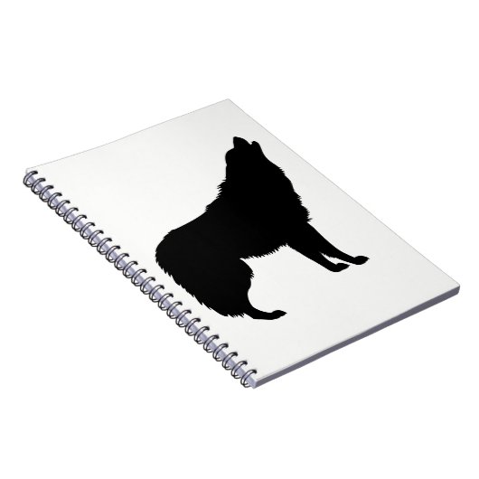 Carnet Howling Wolf Silhouette (Côté Droit)