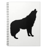 Carnet Howling Wolf Silhouette (Devant)