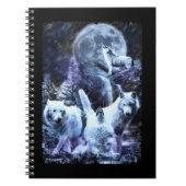 Carnet Howling Wolves Winter Forest Animals Wolf (Devant)