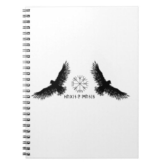 Carnet Hugin & Munin | Vegvisir | Odins Raben | schwarz (Devant)