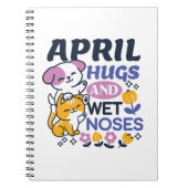 Carnet Hugs d'avril et nez mouillé - Cute chien et chat a (Devant)