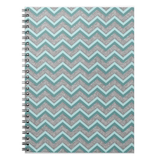 Carnet Huile d'argent et ZigZag Turquoise (Devant)