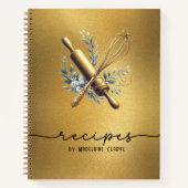 Carnet Huile d'or et Whisk d'or Boulangerie Ustensiles de (Devant)