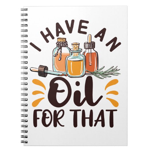 Carnet Huiles essentielles J'ai de l'huile pour ça (Devant)