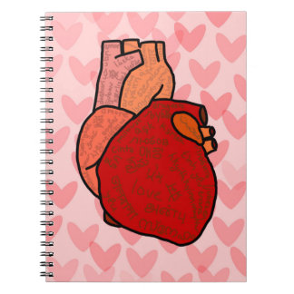 Carnet Human Heart with Love in Different Languages 