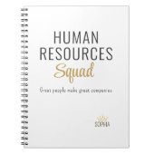 Carnet Human Resources Squad – Personalized Notebook (Devant)