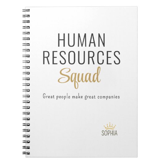 Carnet Human Resources Squad – Personalized Notebook (Devant)
