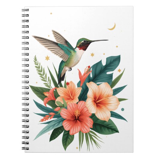 Carnet Hummingbird Bloom Tropical Botanical Notebook (Devant)