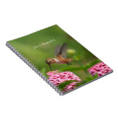 Carnet Hummingbird Pink Zinnia Flowers (my photography) (Côté Droit)