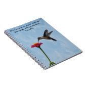 Carnet Hummingbird Seeking Nectar Bible Verse Prayer (Côté Droit)