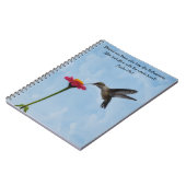 Carnet Hummingbird Seeking Nectar Bible Verse Prayer (Côté gauche)