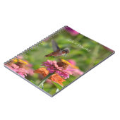 Carnet Hummingbird Zinnia Flowers (my photography) (Côté gauche)