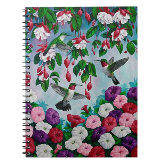 Carnet Hummingbirds à Fuchsia Flower Garden (Devant)