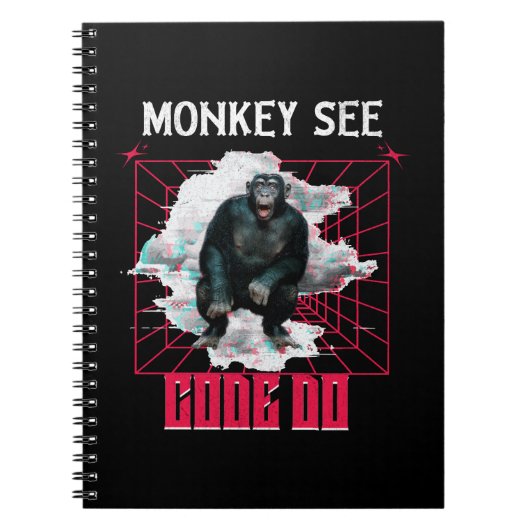 Carnet Humour de développeur Web « Le singe voit, code, f (Devant)
