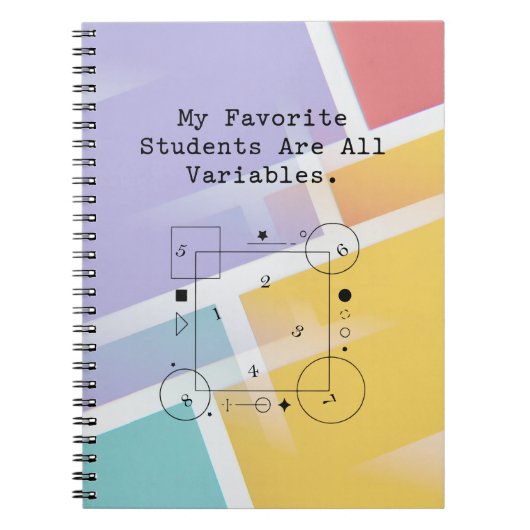 Carnet Humour de professeur de maths drôle | Élèves varia (Devant)
