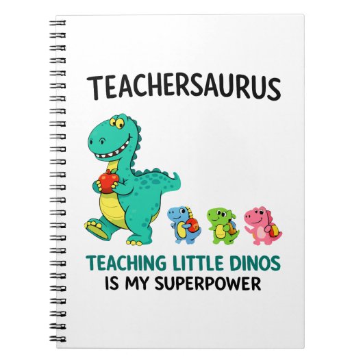 Carnet Humour de professeur Teachersaurus avec de petits  (Devant)