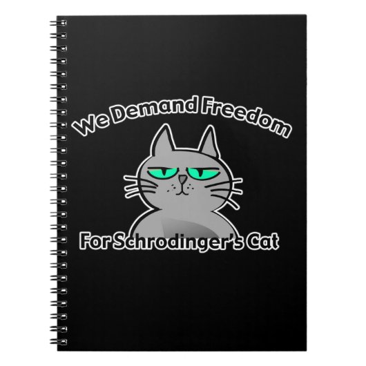 Carnet Humour drôle de geek du chat de Schrodinger (Devant)