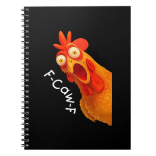 Carnet Humour gothique Dessin de corbeau F Caw F drôle