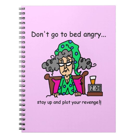 Carnet Humour heure du coucher (Devant)