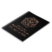 Carnet Humour RPG DM | Gamer Tuer le Parti est un Perk (Côté gauche)