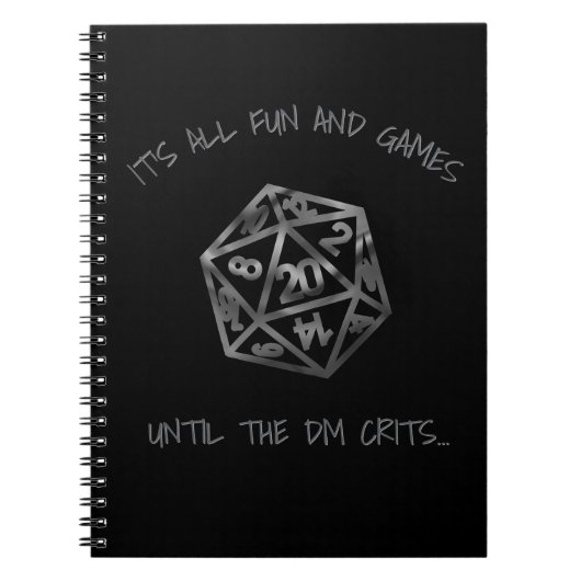 Carnet Humour RPG | Jeu amusant jusqu'à DM Crit Tabletop  (Devant)