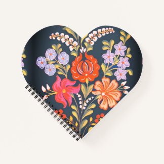 Carnet hungarian flowers -vibrant colors