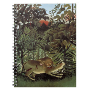 Carnet Hungry Lion by Henri Rousseau, Vintage Wild Animal