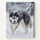 Carnet Husky dans la neige (Dos)