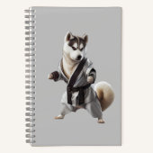 Carnet Husky Dog Jouer Karate, Champion de Karate Husky D (Recto)