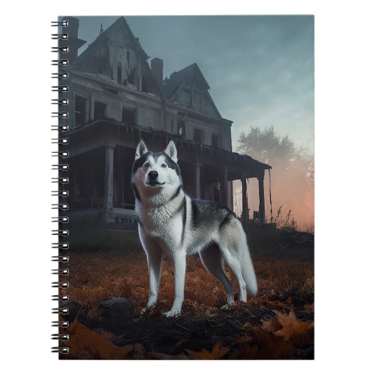 Carnet Husky sibérien Halloween Épouvantable (Devant)