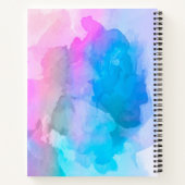 Carnet Hustère d'or Rose d'aquarelle Pastel (Dos)