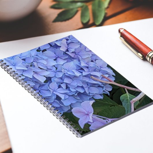 Carnet Hydrangea à Tête Bleue Fleur Florale