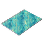 Carnet Hydrangea bleu texture ondulée (Côté gauche)
